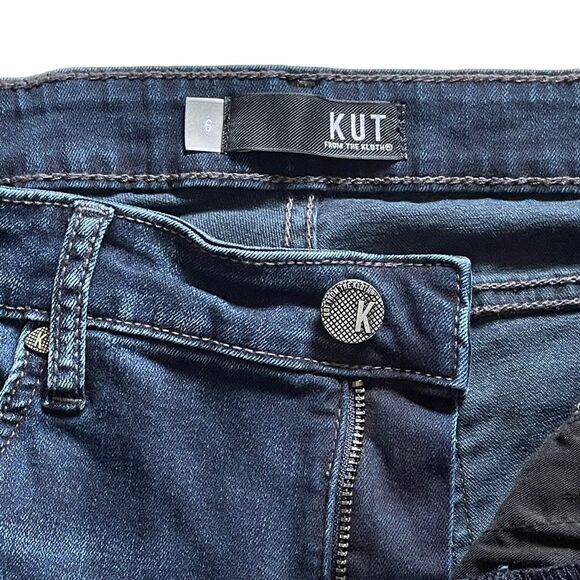 Kut from the Kloth Dark Blue Diana Fab Ab Skinny High-Rise Jeans, size 6 - Picture 7 of 9
